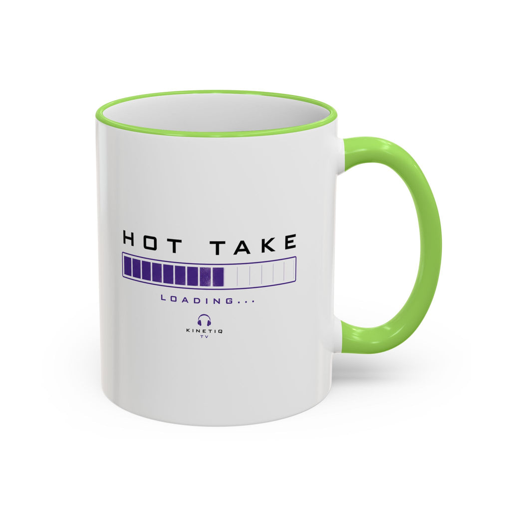 Hot Take Loading Mug — Funny Progress Bar Accent Rim & Handle Tea Coffee Cup