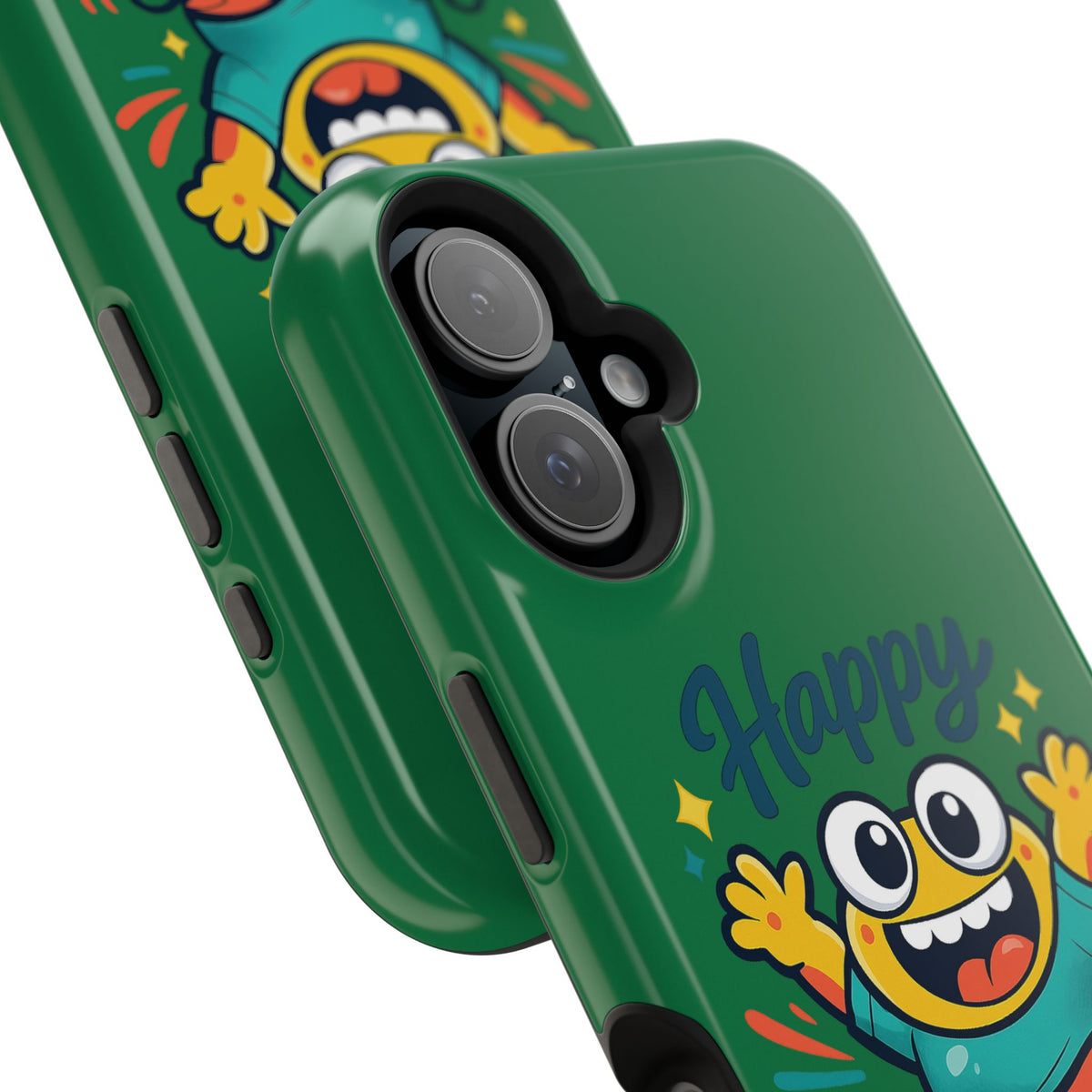 Happy Monster Magnetic Protective Phone Case Green