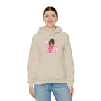 Cute Pink Heart Girl Hoodie — Cozy Graphic Sweatshirt