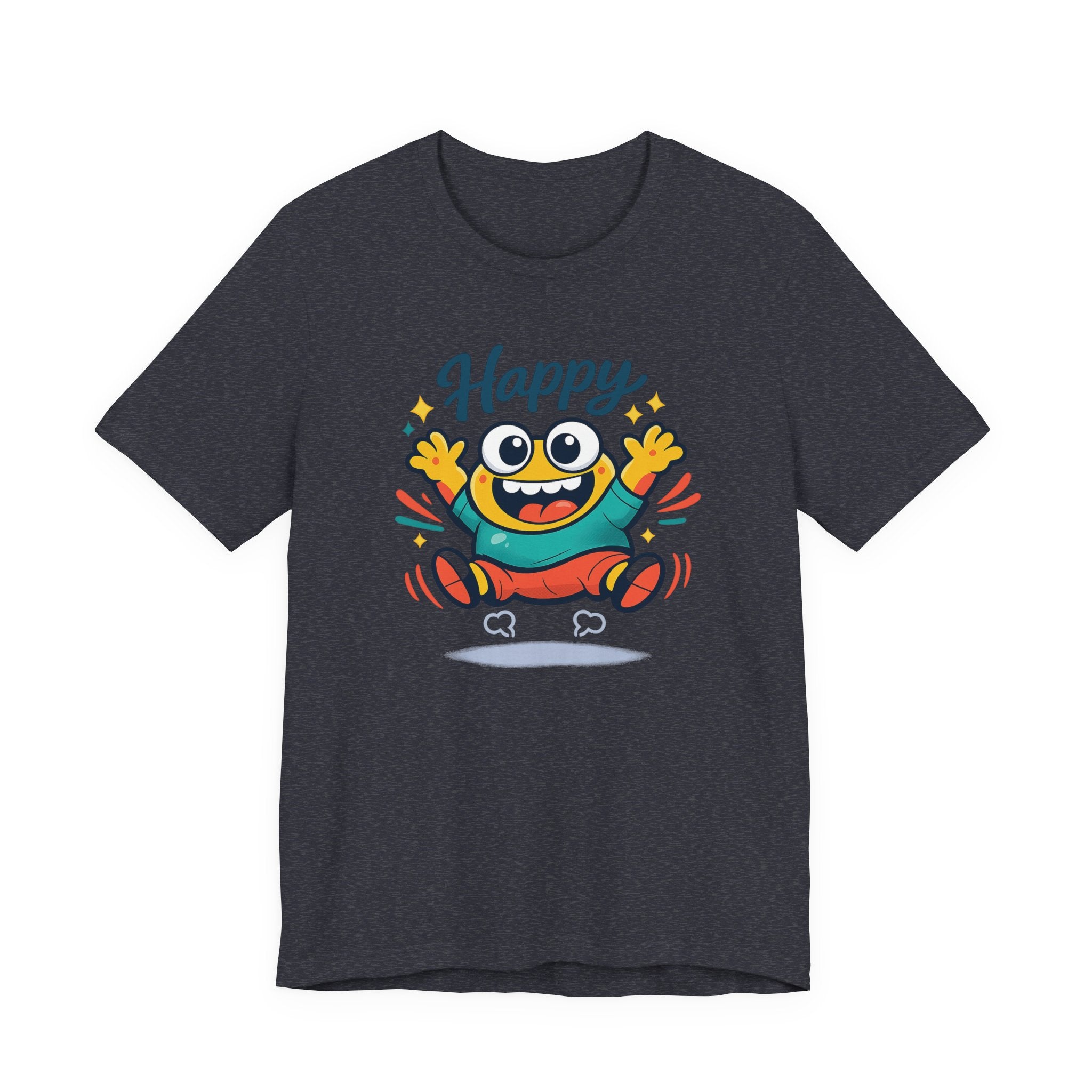 Happy Mood Blob Tee | kawaii minimal, thick outline emoji cartoon