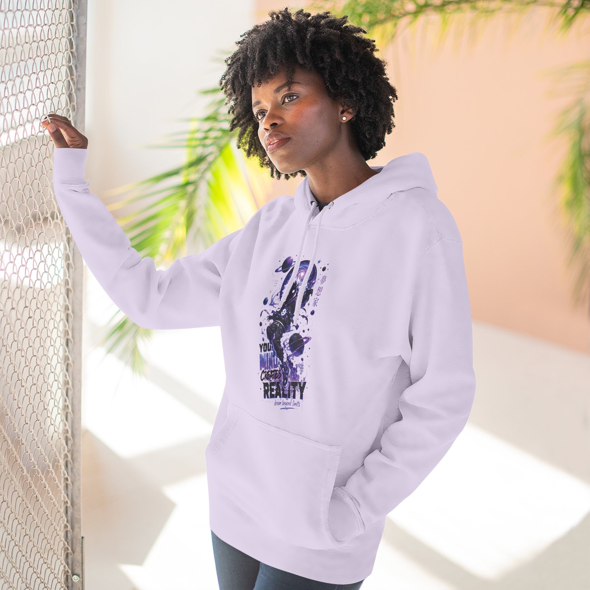 Galaxy Skate Hoodie — "You’re Not High, You’re Reality" Graphic Pullover