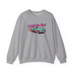Cartoon Dragster Flames Sweatshirt | Vintage Car Illustration, Racing Flame