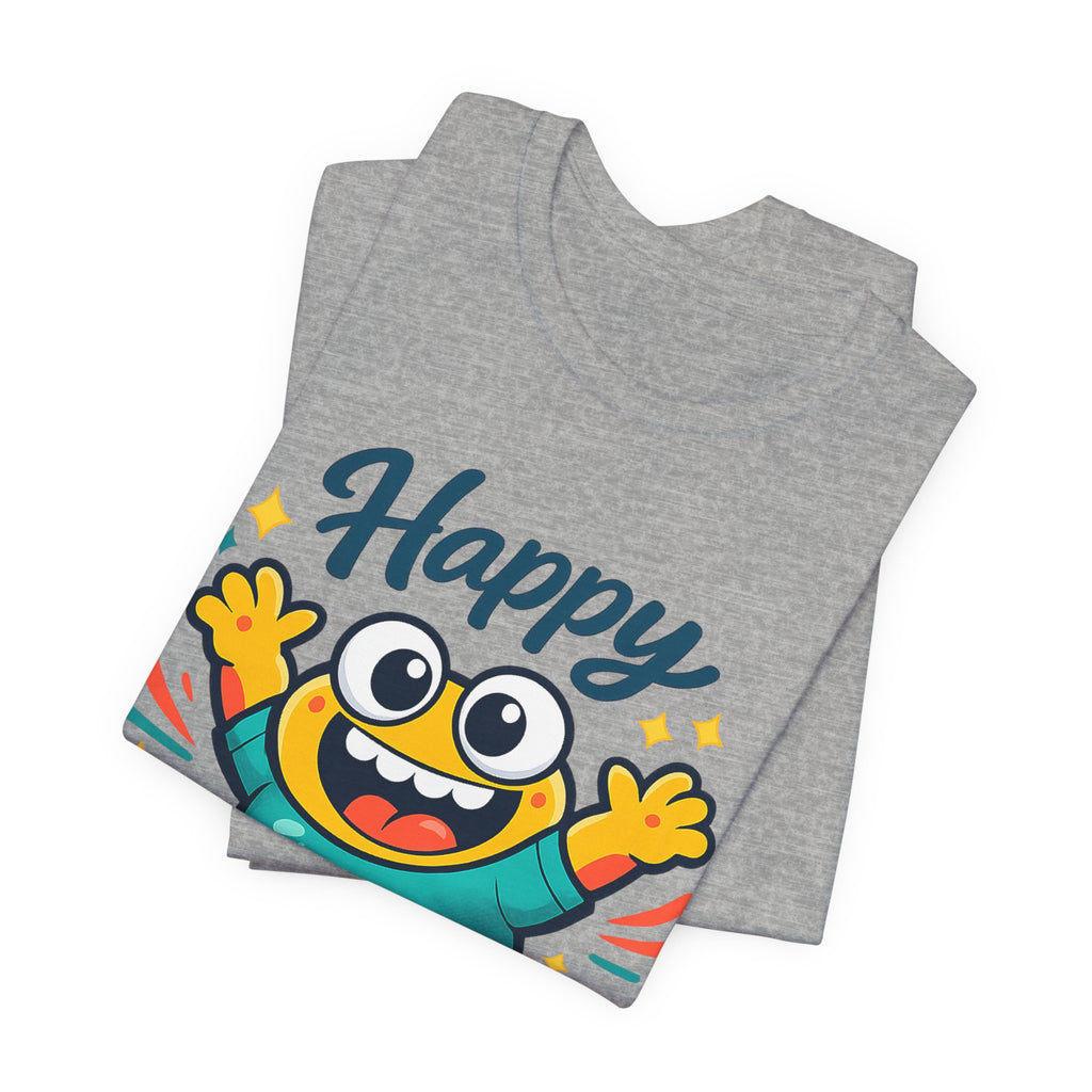 Happy Mood Blob Tee | kawaii minimal, thick outline emoji cartoon
