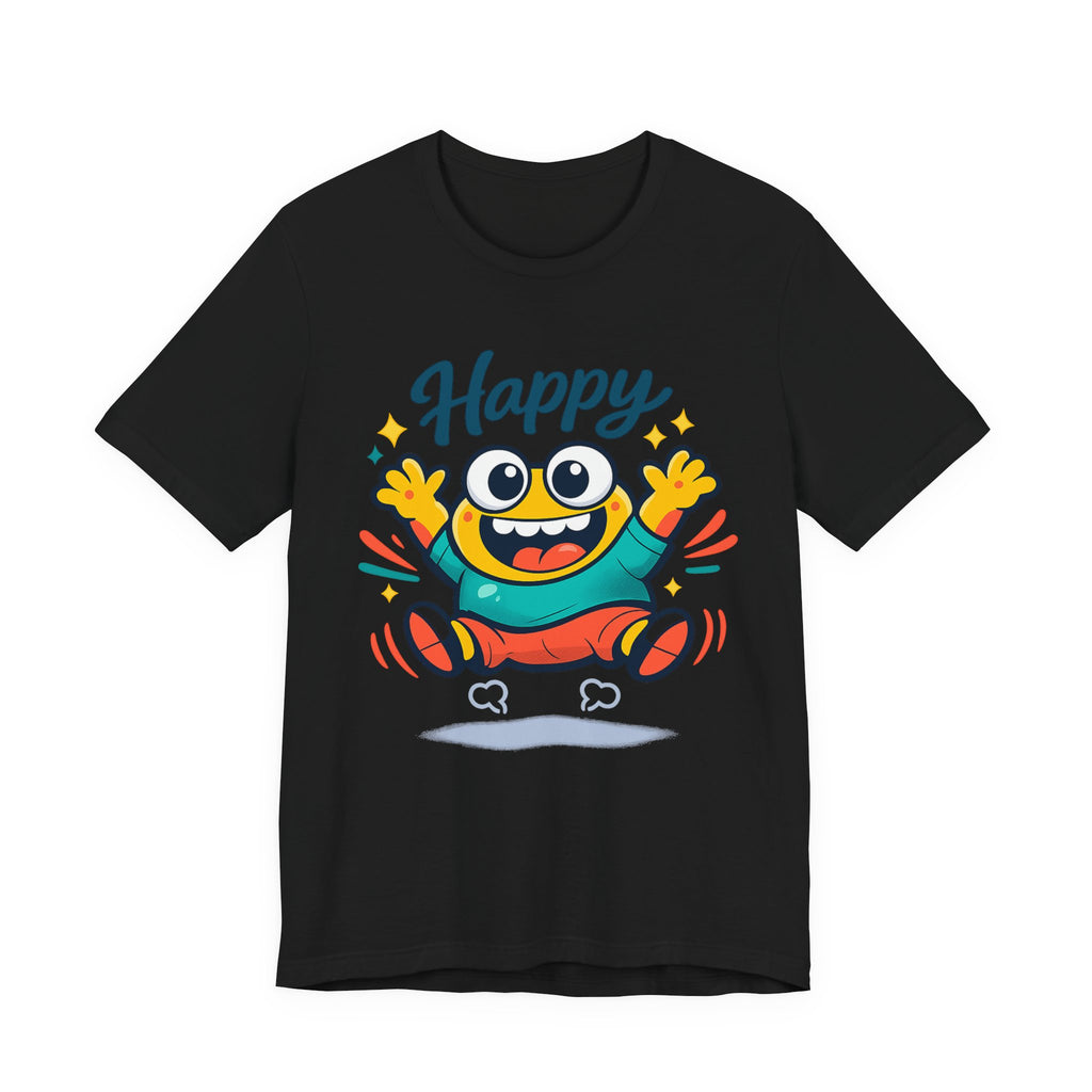 Happy Mood Blob Tee | kawaii minimal, thick outline emoji cartoon