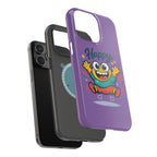 Happy Monster Magnetic Protective Phone Case Purple