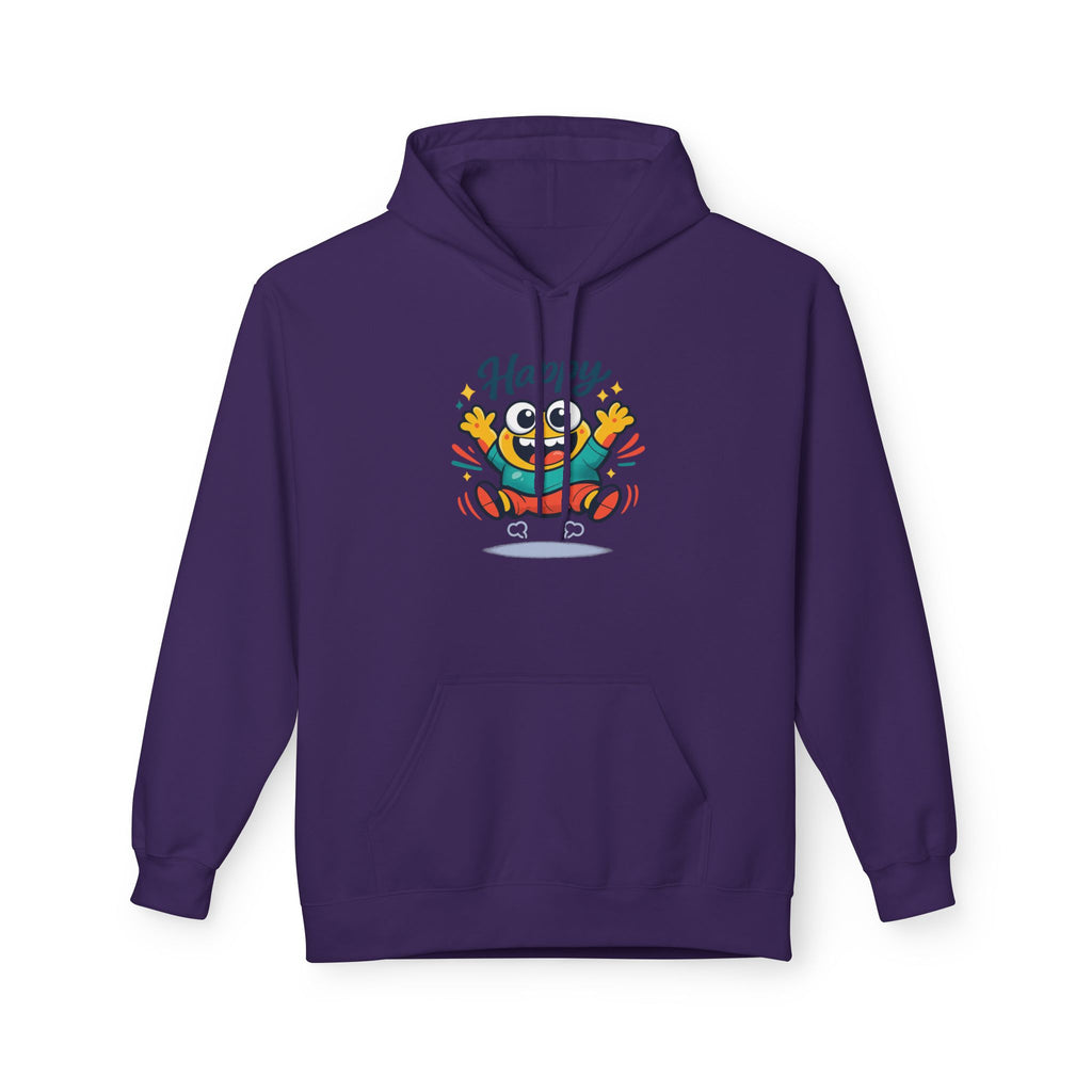 Happy Blob Graphic Hoodie – Cute Cartoon 'Happy' Pullover