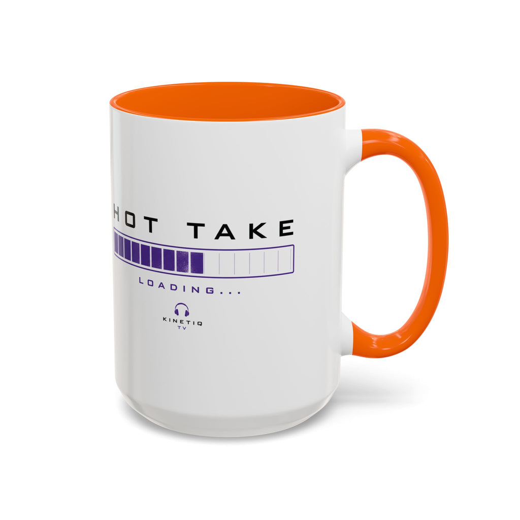 Accent Coffee Mug — "Hot Take Loading" Progress Bar Coffee Mug