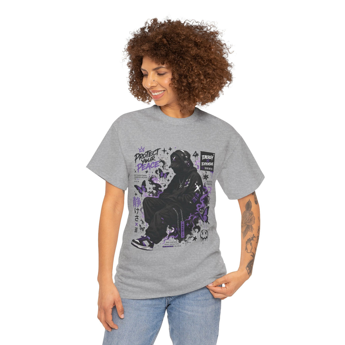 Peacekeeper Anime Graphic T Shirt Purple Streetwear Design