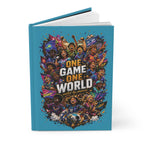 One Game One World Soccer Hardcover Journal — Personalized Team Jersey Notebook