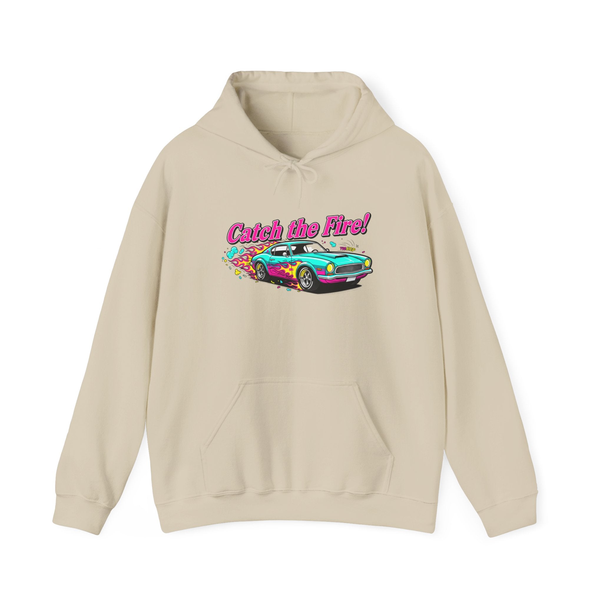 Retro Cartoon Dragster Hoodie – Vintage Racing Flame Graphic Pullover