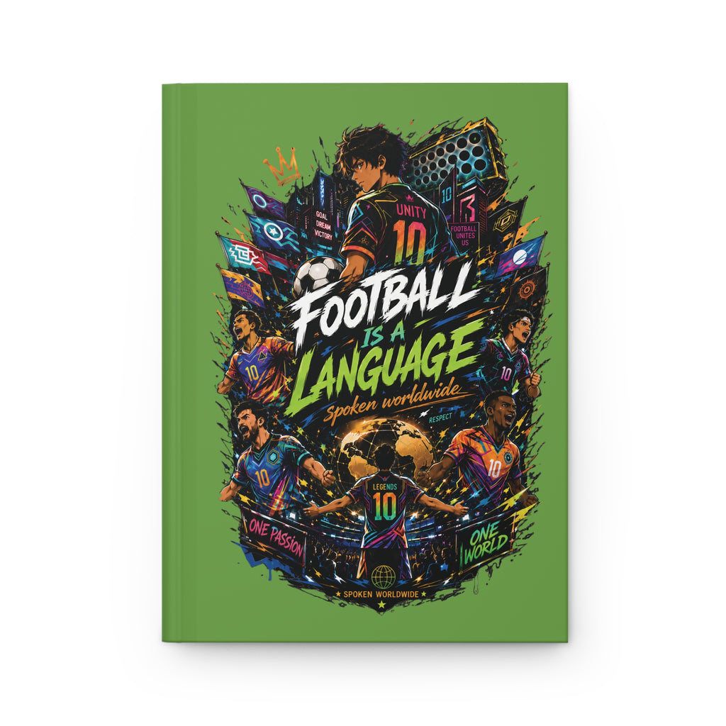 Football Is a Language Hardcover Journal — Personalized Soccer Notebook (Your Name & Number)