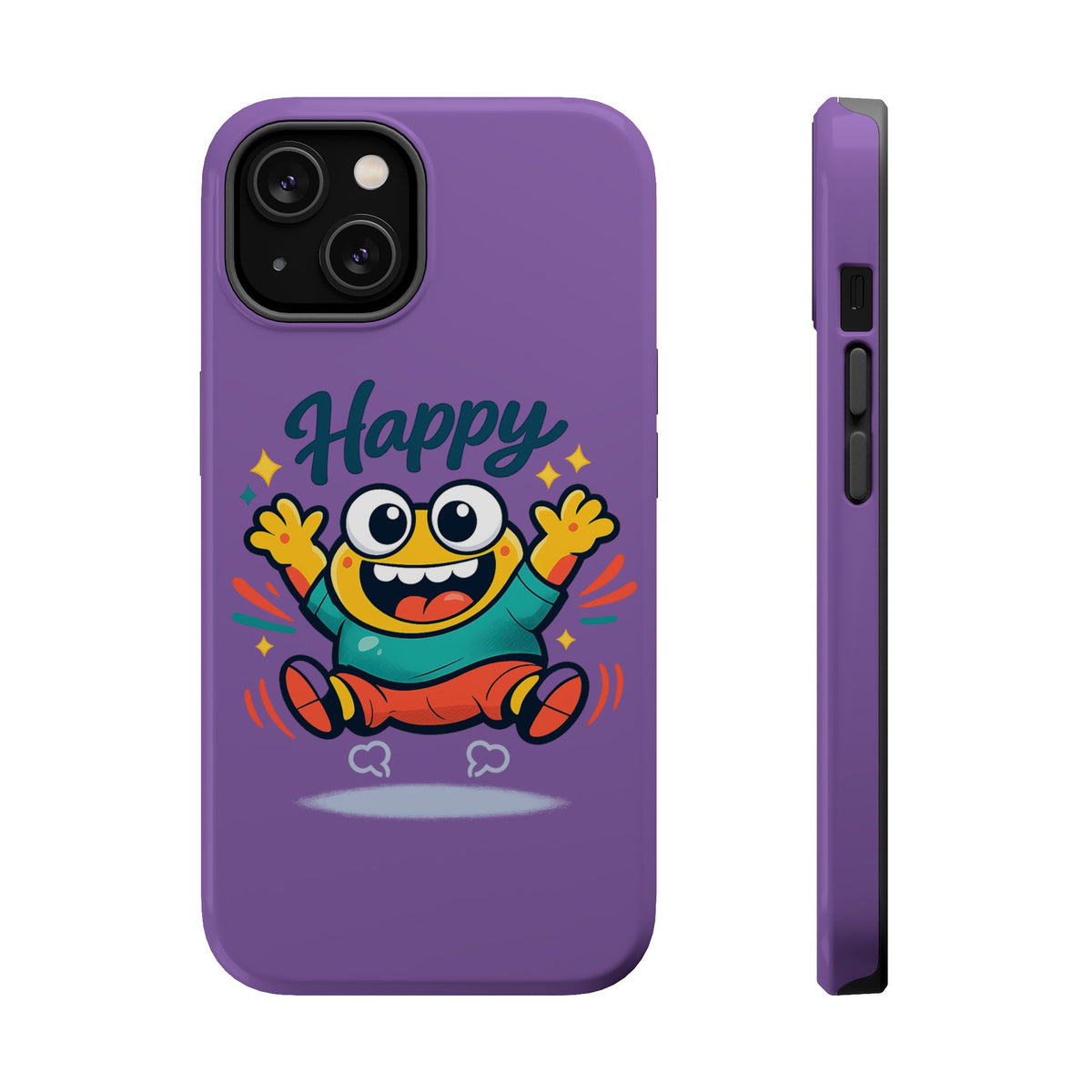 Happy Monster Magnetic Protective Phone Case Purple