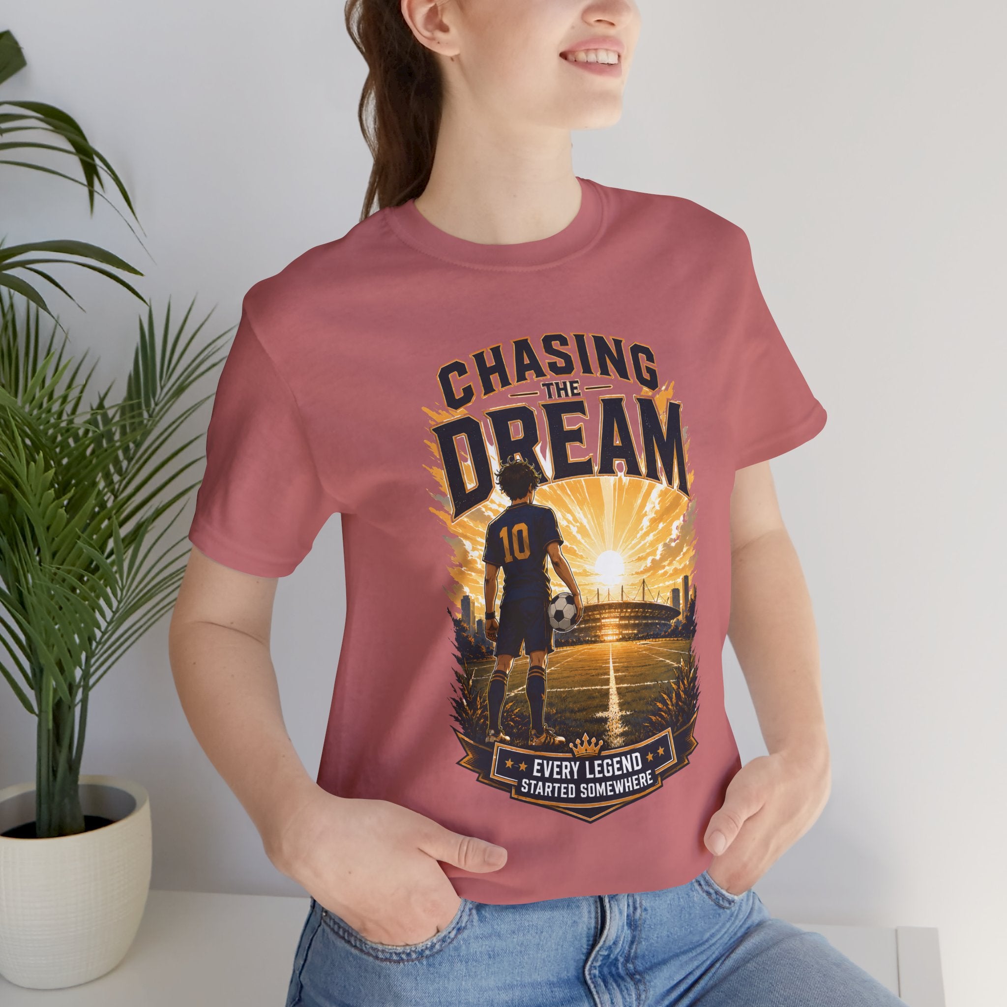 Soccer Tee — "Chasing the Dream" Inspirational Soccer Shirt
