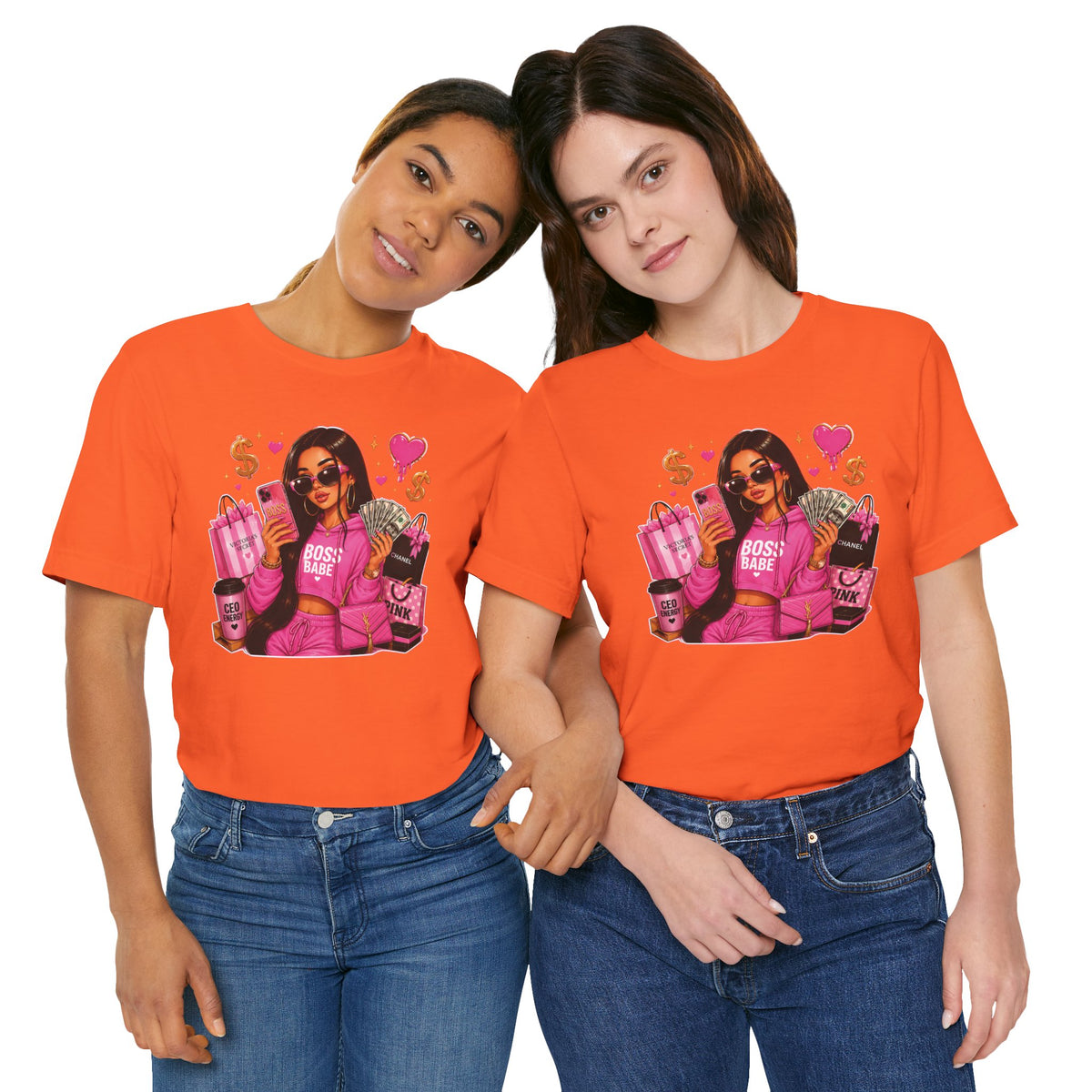 Boss Babe Pink Fashion T Shirt Glam Shopping Graphic Tee