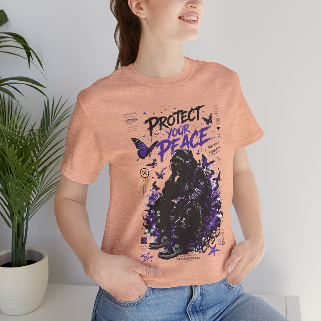 Protect Your Peace T-Shirt — Gothic Butterfly Graphic Tee