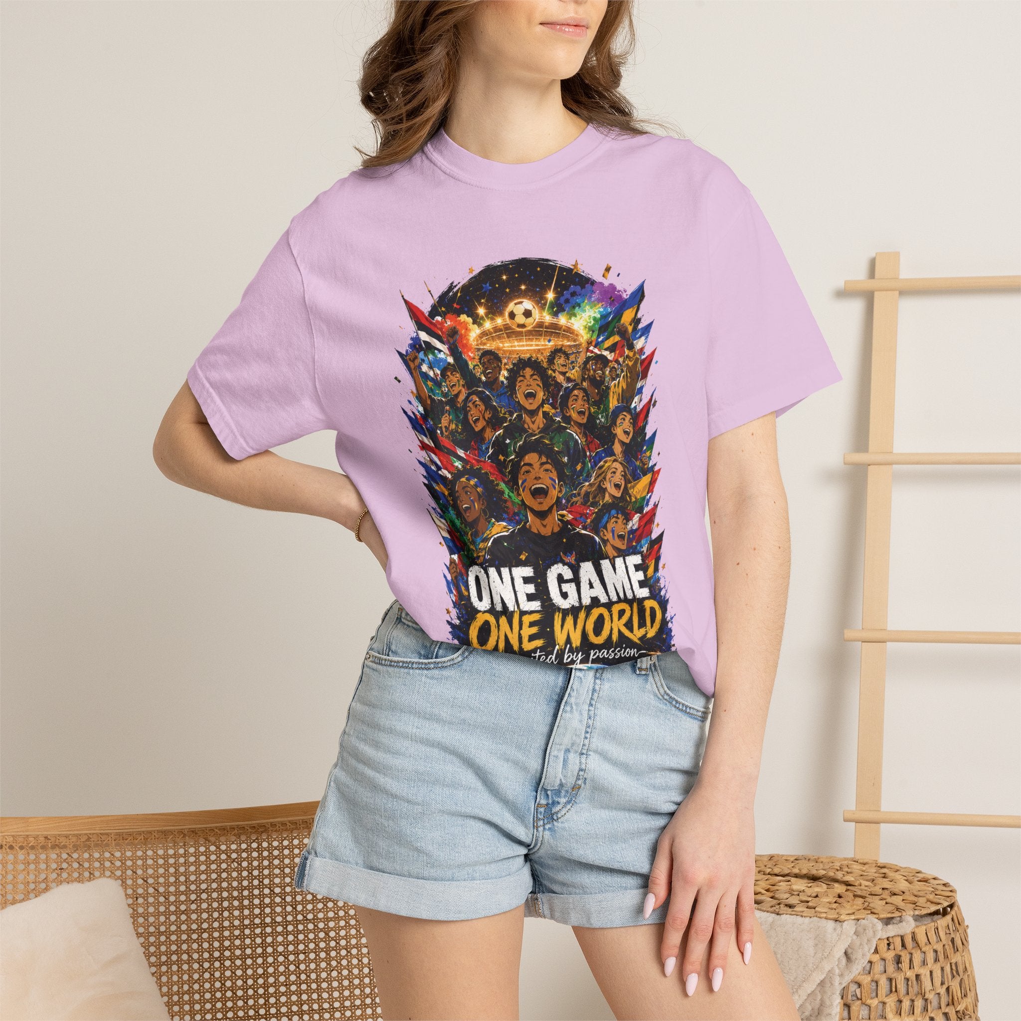 One Game One World Soccer T-Shirt — International Football Fans Graphic Tee