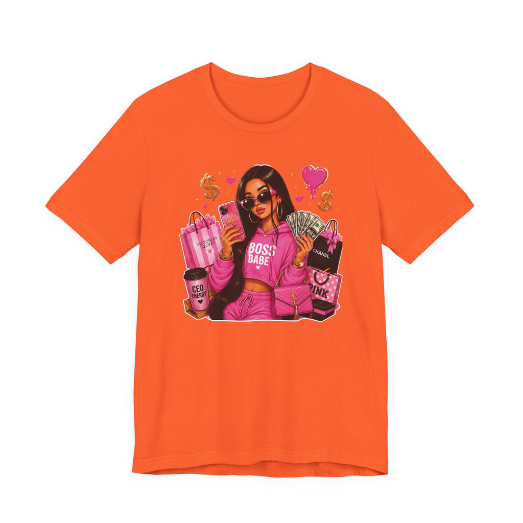 Boss Babe Pink Fashion T Shirt Glam Shopping Graphic Tee