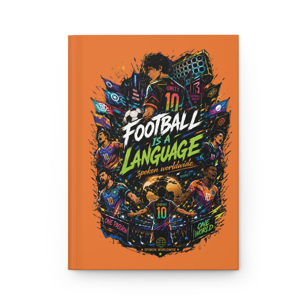 Football Is a Language Hardcover Journal — Personalized Soccer Notebook (Your Name & #10)