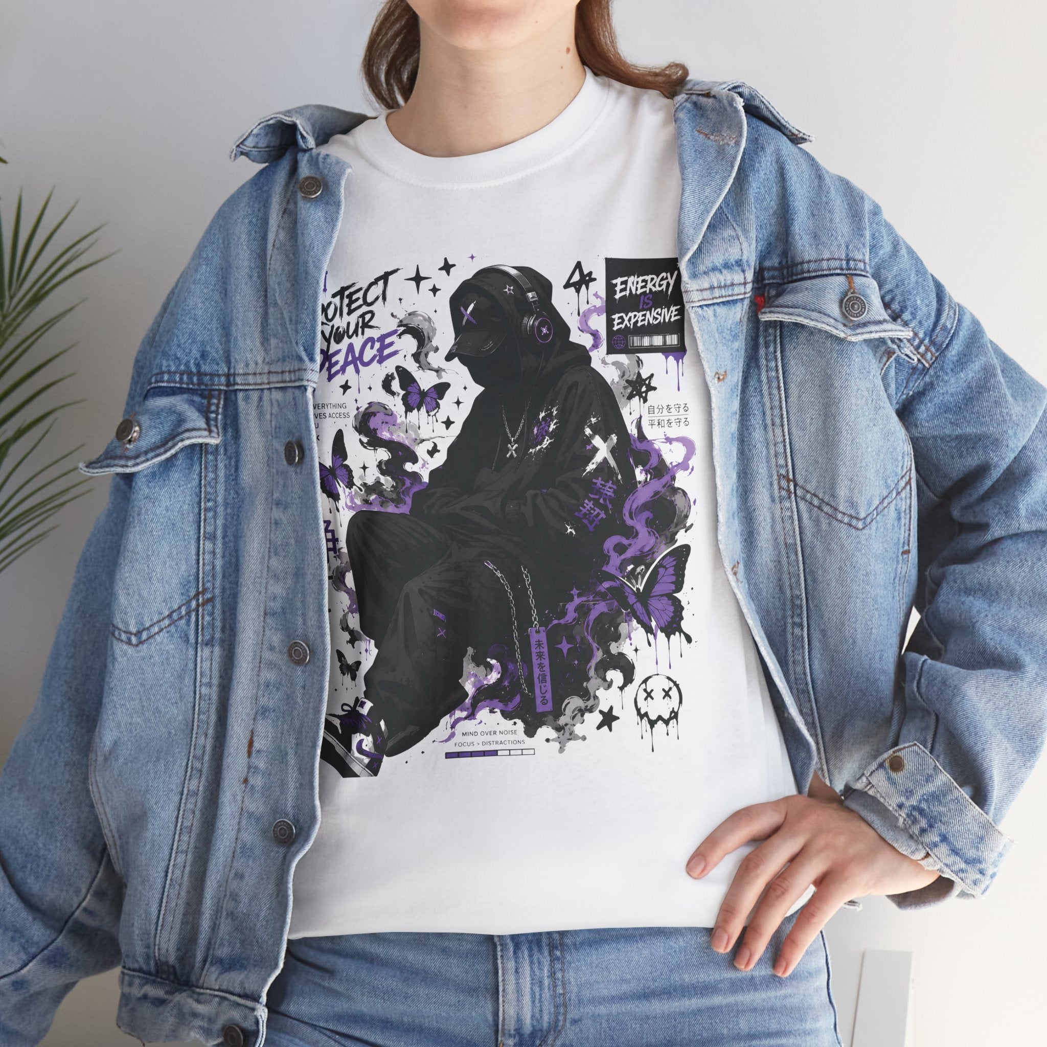 Peacekeeper Anime Graphic Tee — Purple Aesthetic Streetwear