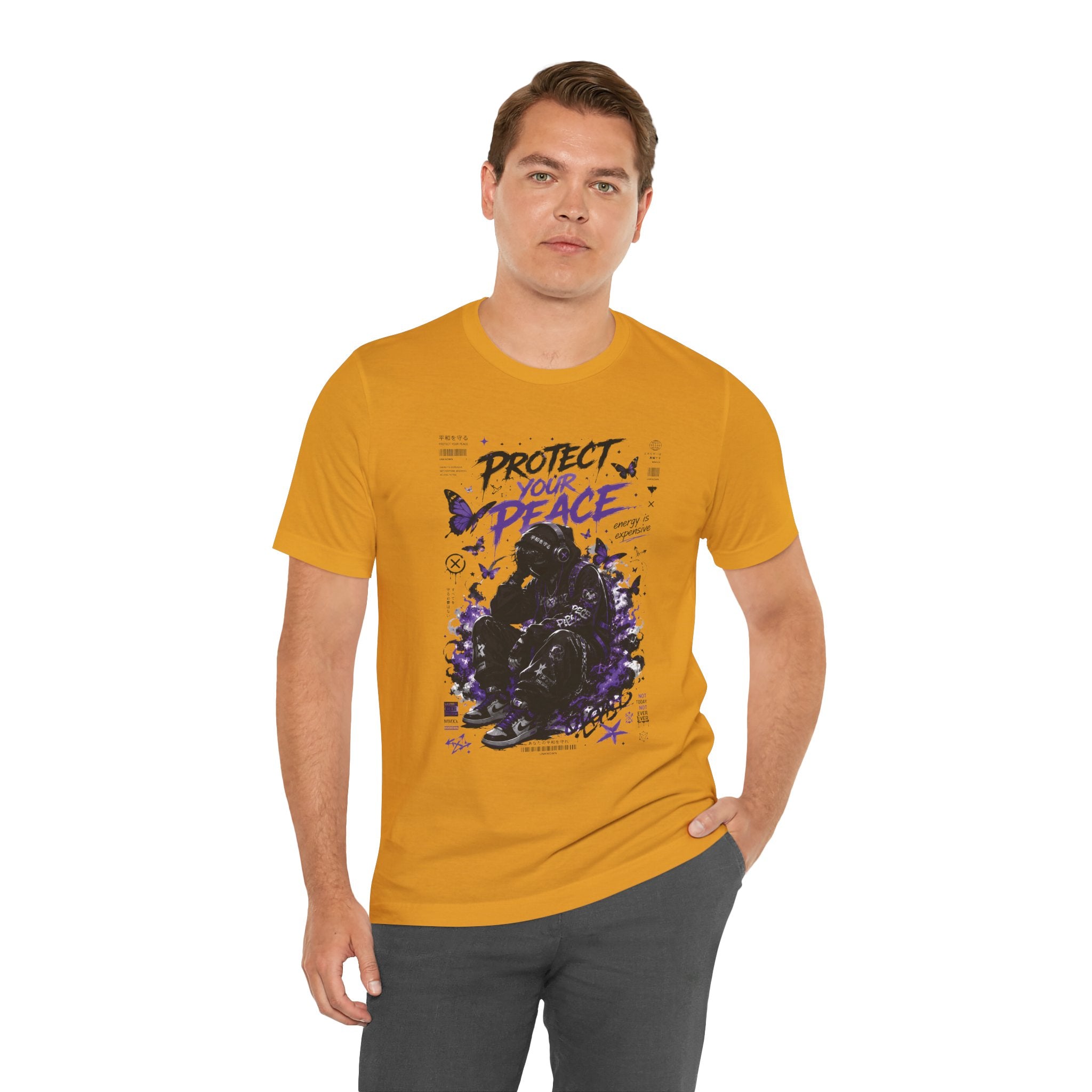 Protect Your Peace T-Shirt — Gothic Butterfly Graphic Tee