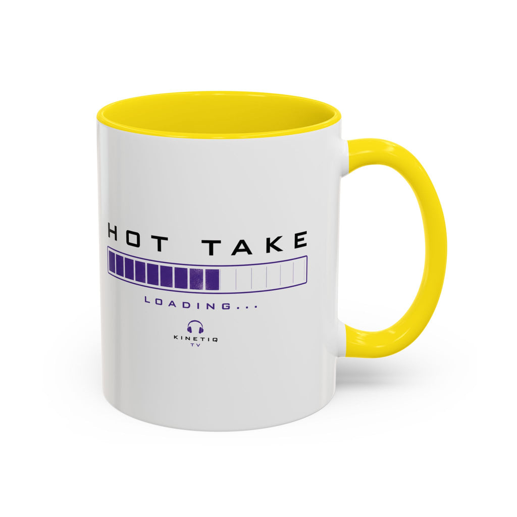 Accent Coffee Mug — "Hot Take Loading" Progress Bar Coffee Mug
