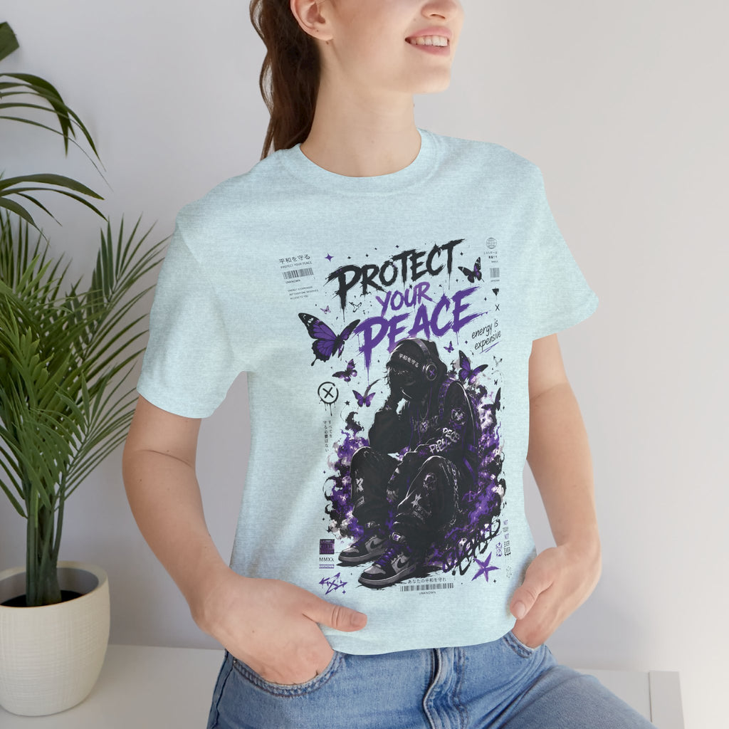 Protect Your Peace T-Shirt — Gothic Butterfly Graphic Tee
