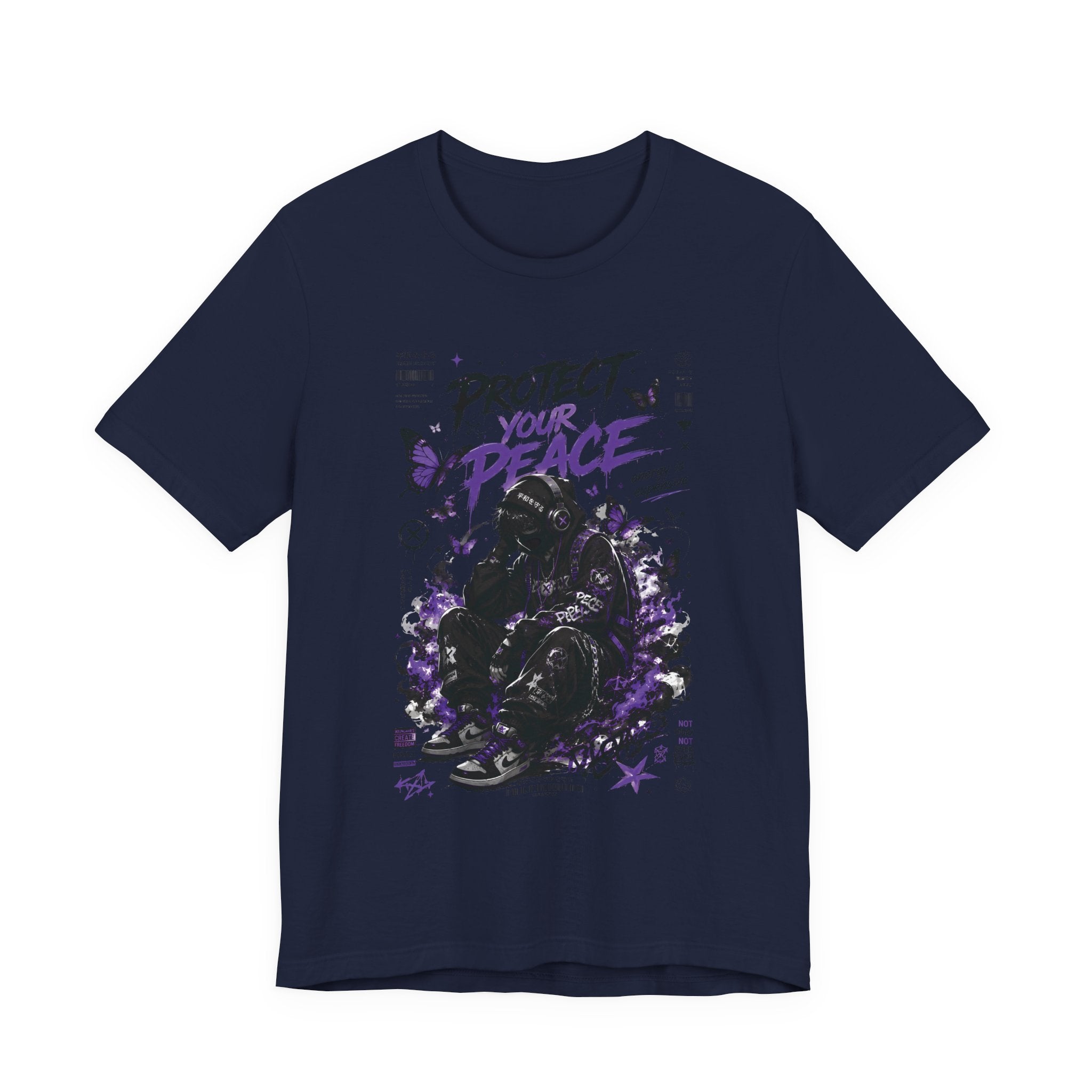 Protect Your Peace T-Shirt — Gothic Butterfly Graphic Tee