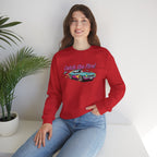 Cartoon Dragster Flames Sweatshirt | Vintage Car Illustration, Racing Flame