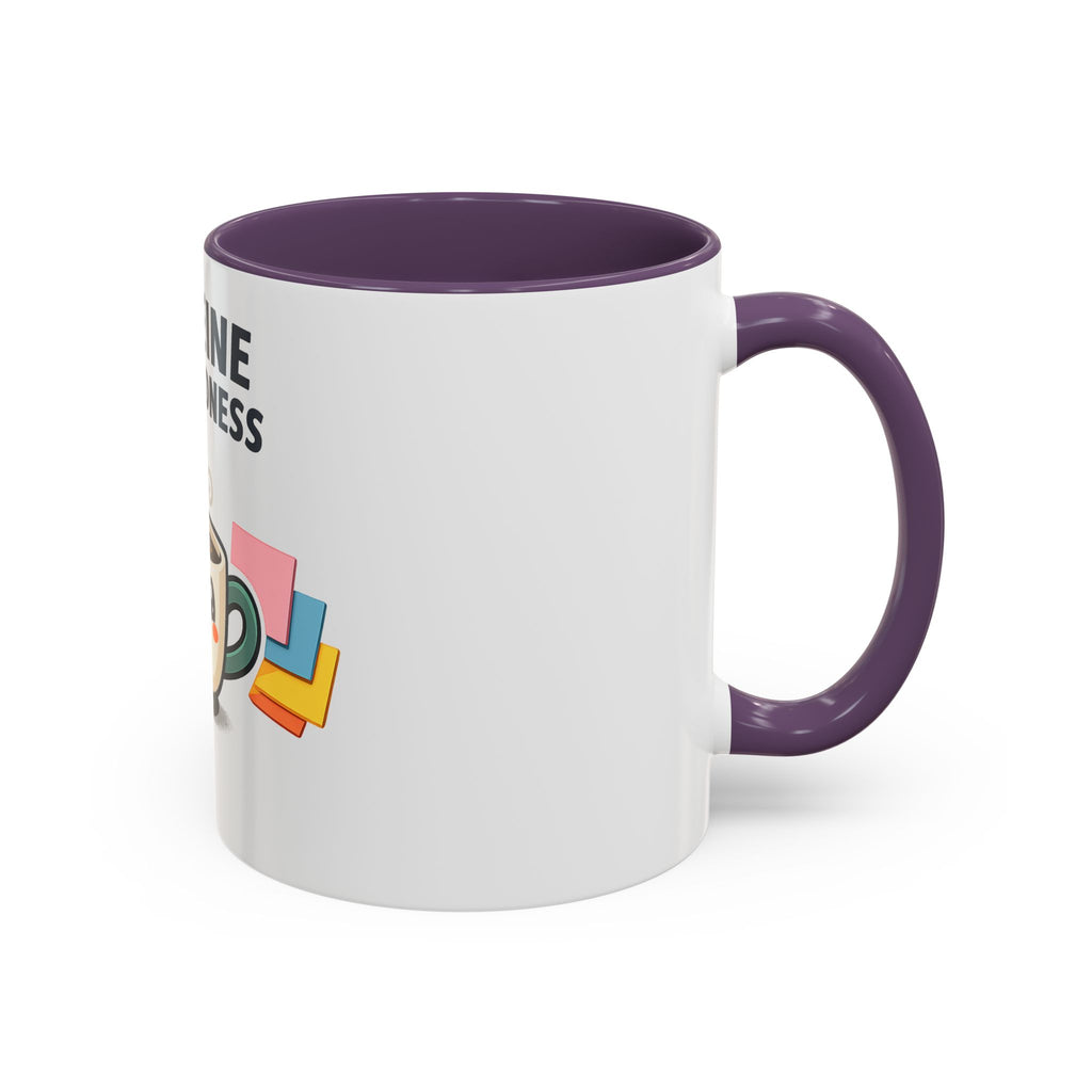 Caffeine and Kindness Coffee Mug — Cute Kawaii Tea Cup Accent Mug (11/15oz)