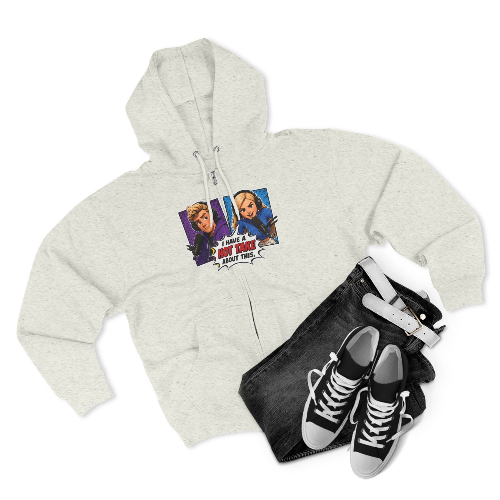 Pop Art "I Have a Hot Take About This" Zip Hoodie