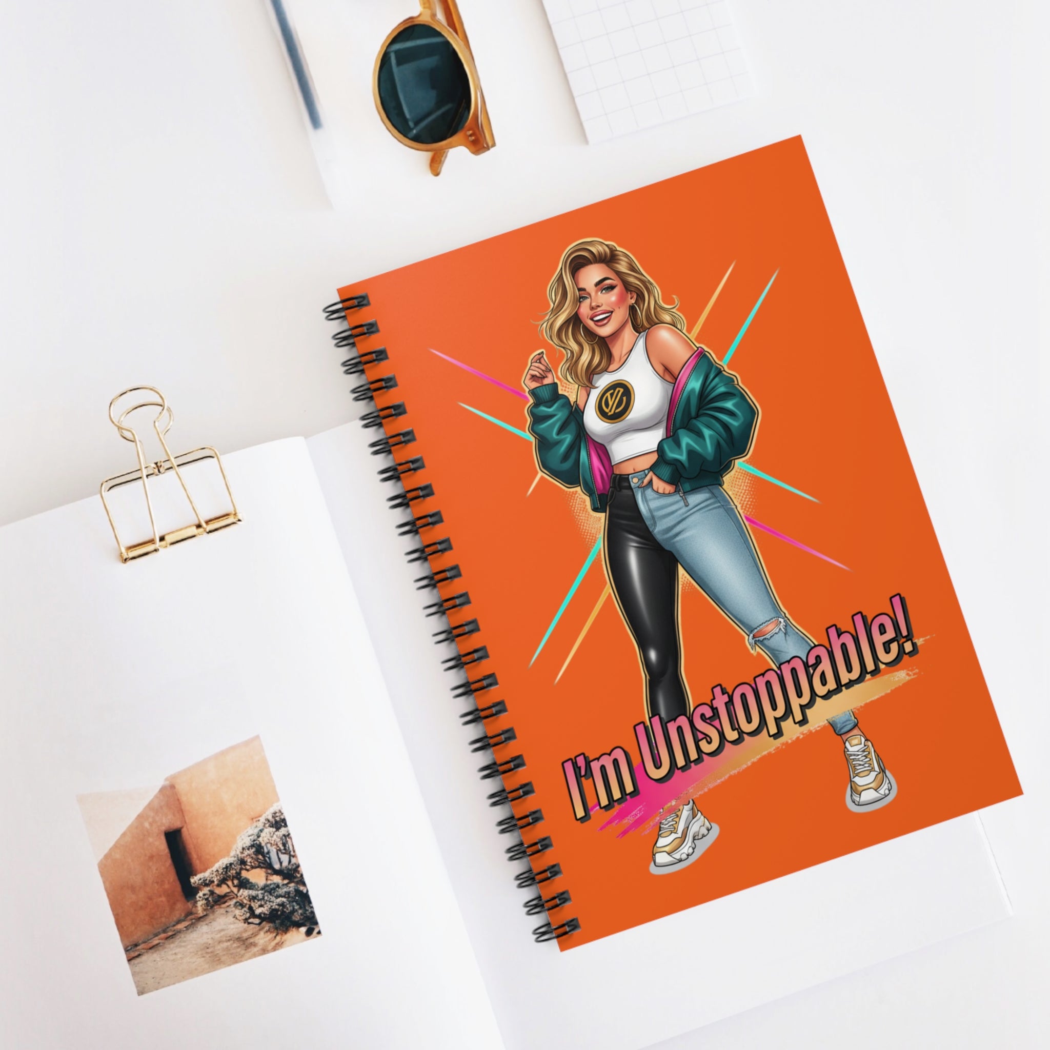 I'm Unstoppable! Spiral Notebook — Motivational Pink Journal for Women