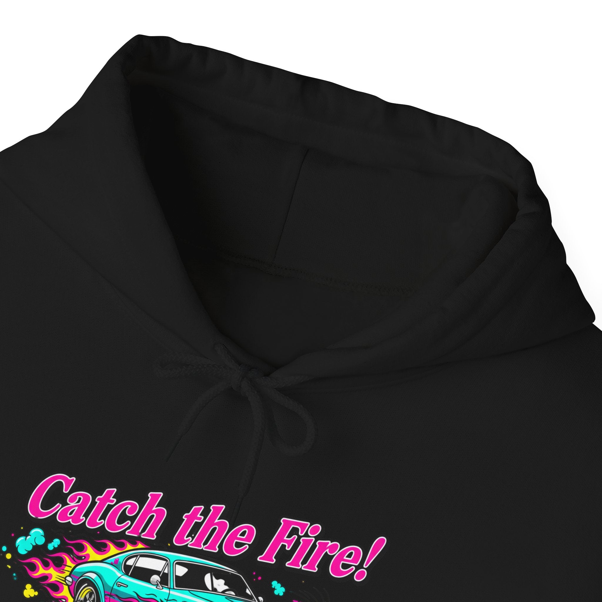 Retro Cartoon Dragster Hoodie – Vintage Racing Flame Graphic Pullover