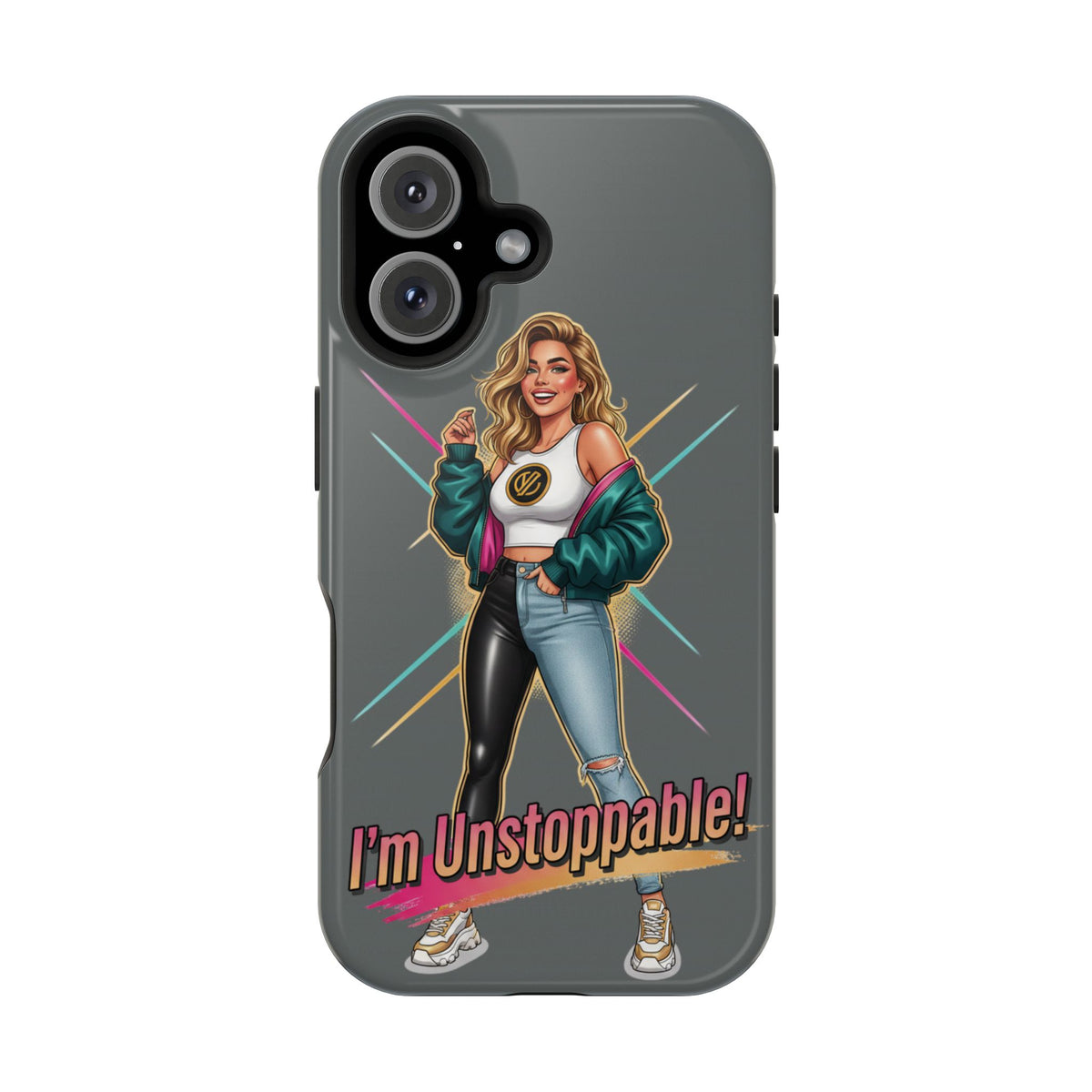 I'm Unstoppable Magnetic Protective Phone Case Gray