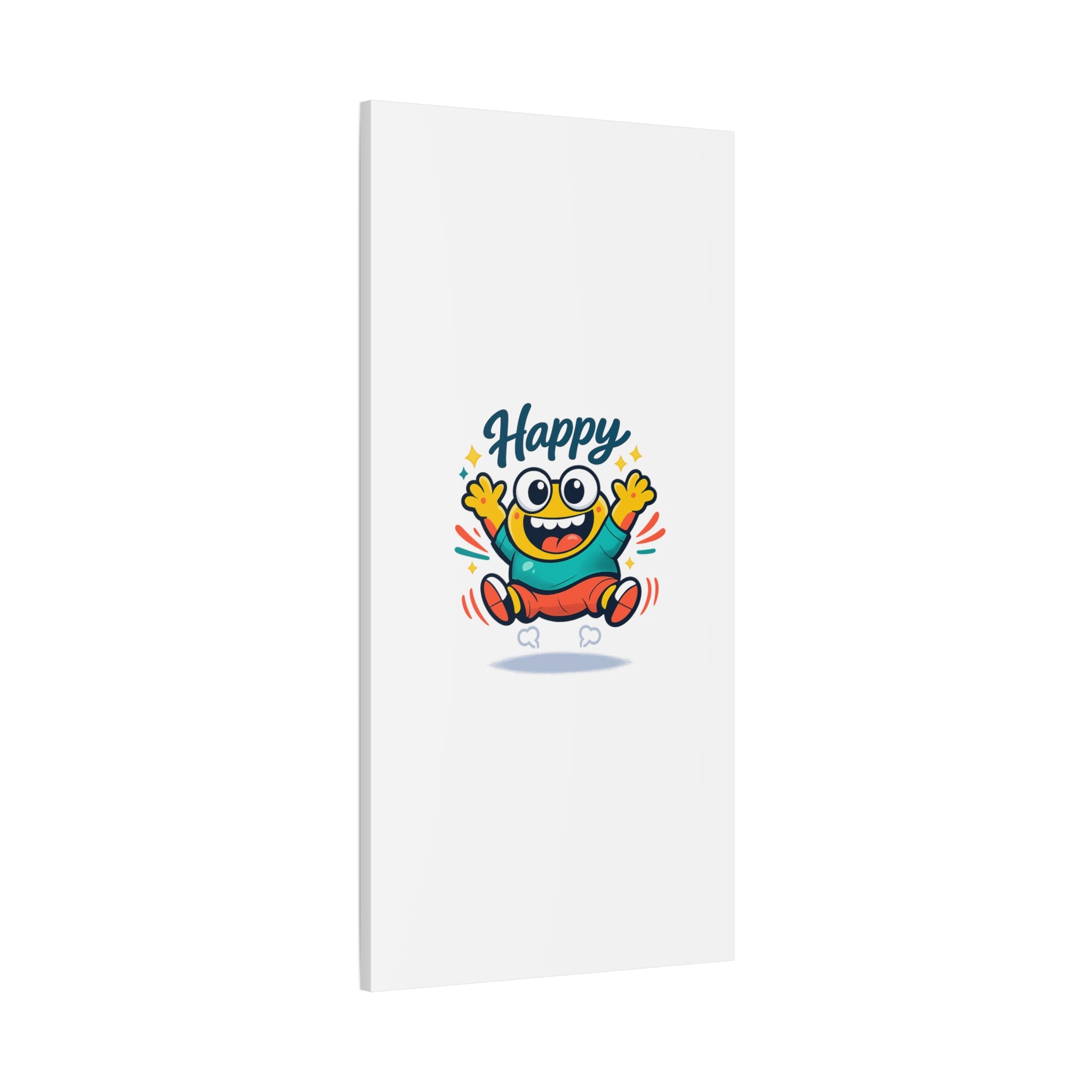 Happy Blob Cartoon Canvas | Bold Cartoon, Thick Outline, Kawaii Minimal