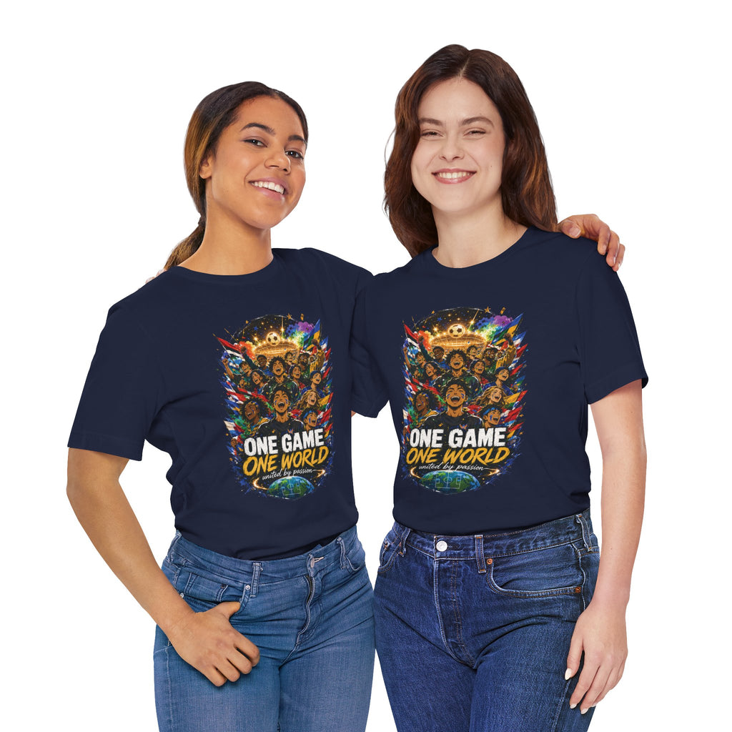 Soccer Graphic Tee - "One Game One World" Graphic T-Shirt