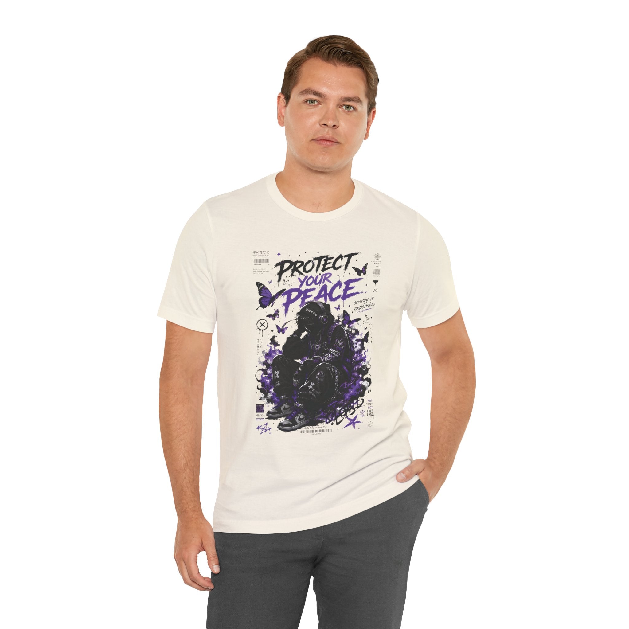 Protect Your Peace T-Shirt — Gothic Butterfly Graphic Tee