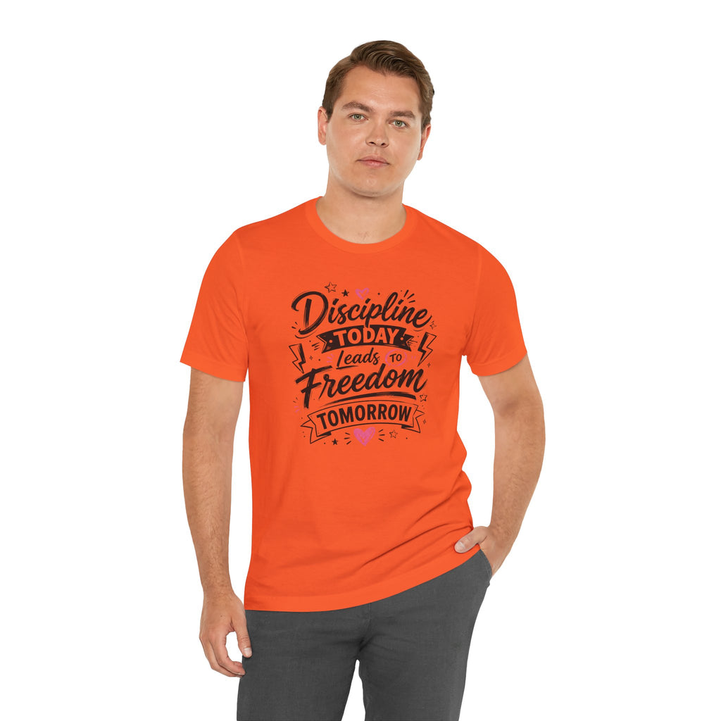Discipline Today Leads to Freedom Tomorrow Tee — Motivational Fitness T-Shirt