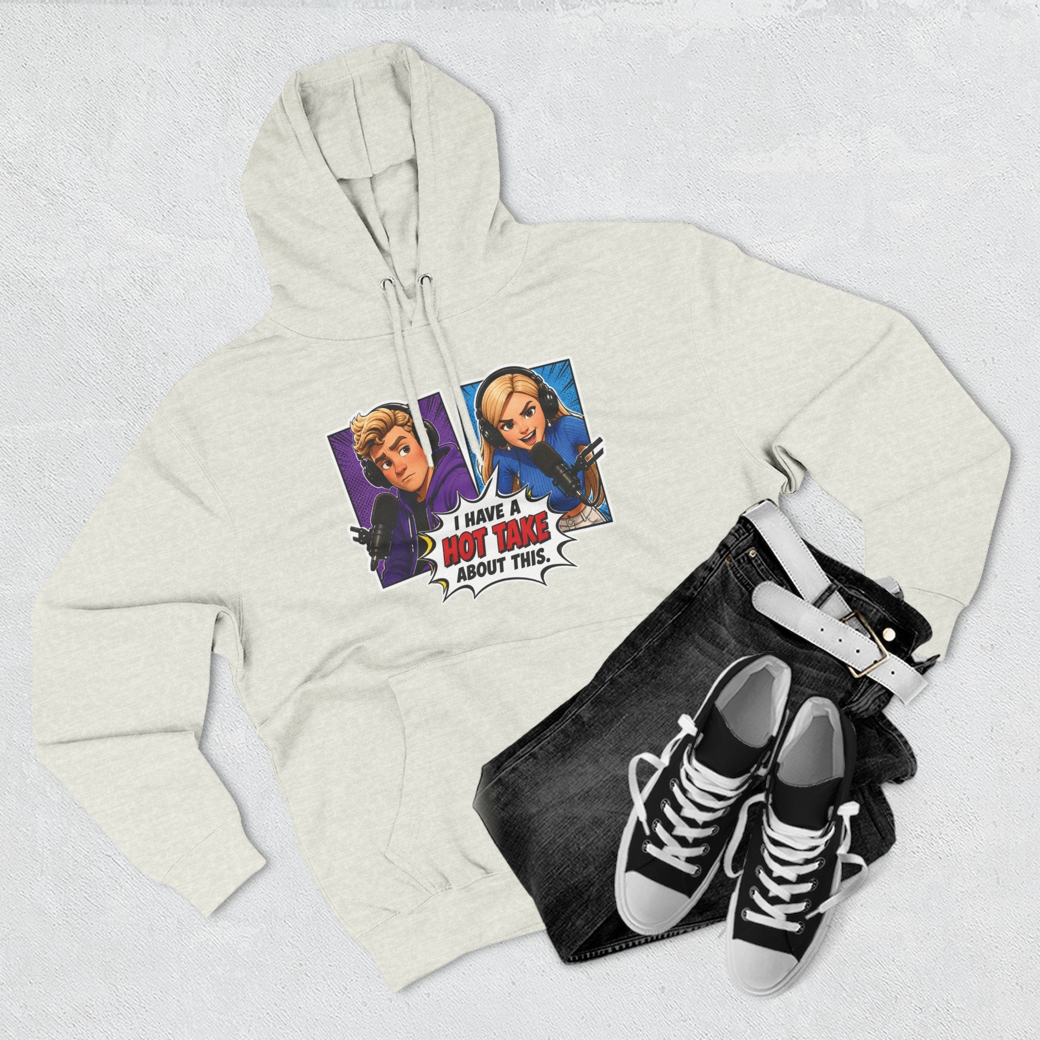 Comic Pop Art Hoodie — “I Have a Hot Take About This” Graphic Pullover