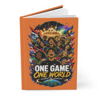 One Game One World Soccer Hardcover Journal — Personalized Number 10 Notebook