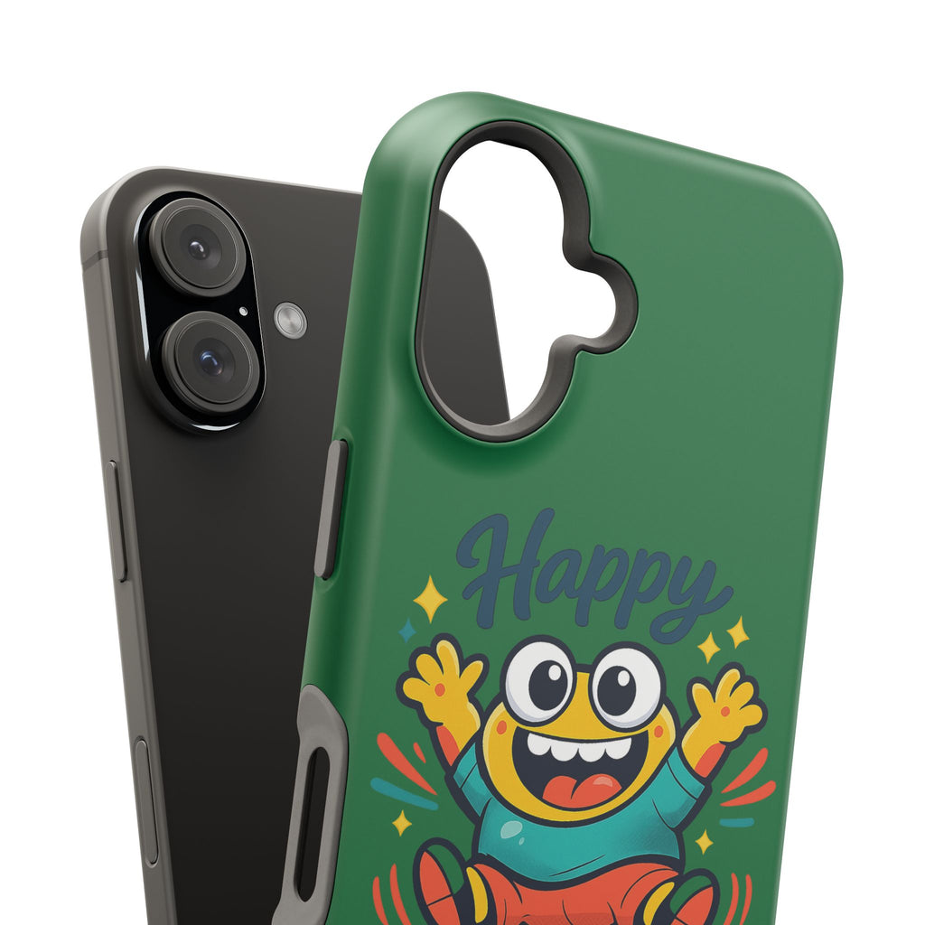 Happy Monster Magnetic Protective Phone Case Green