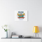 Happy Blob Cartoon Canvas | Bold Cartoon, Thick Outline, Kawaii Minimal