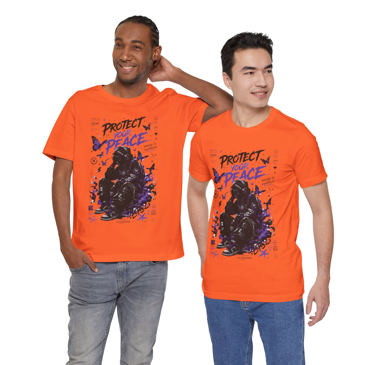 Protect Your Peace Gothic Butterfly Graphic T Shirt