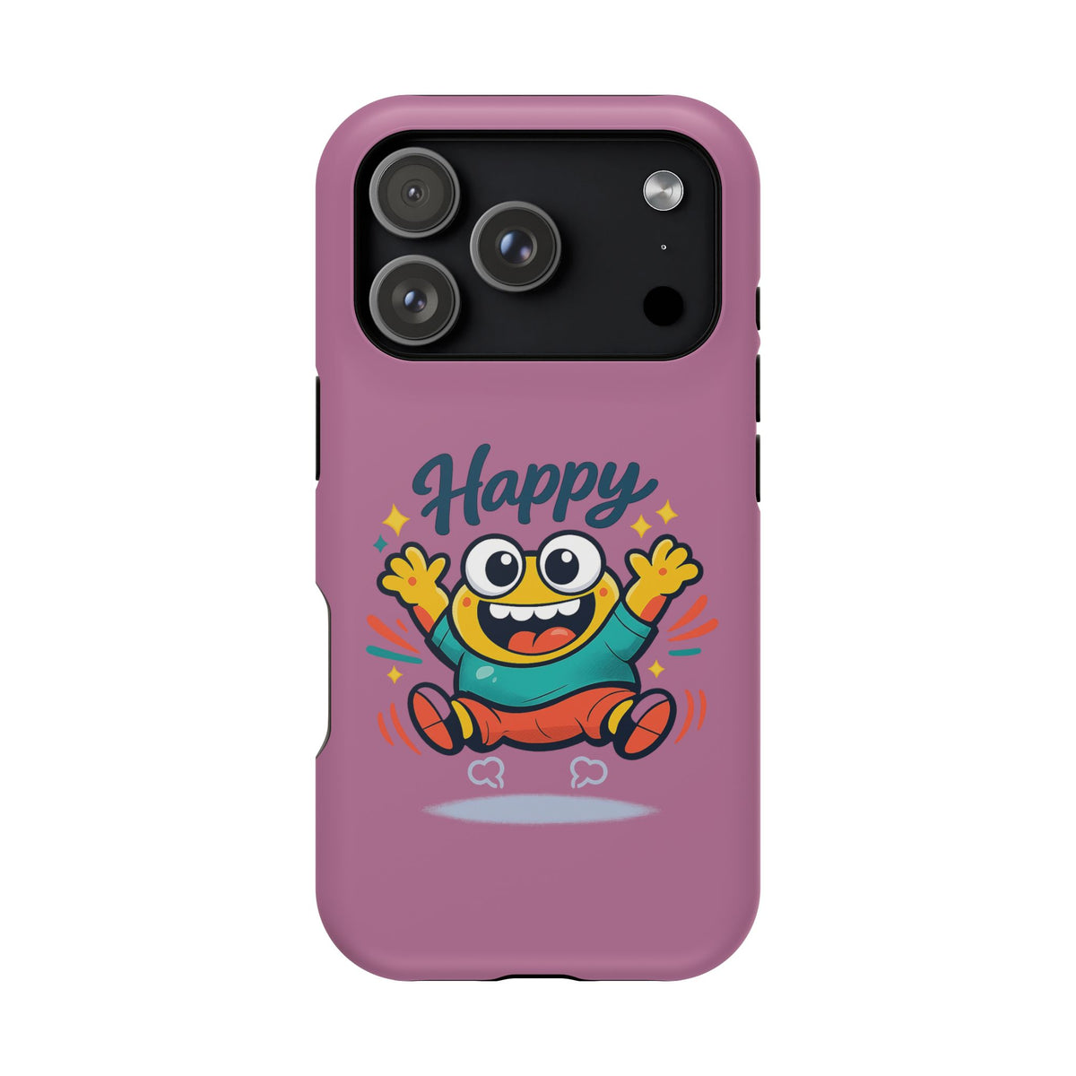 Happy Monster Magnetic Protective Phone Case Pink