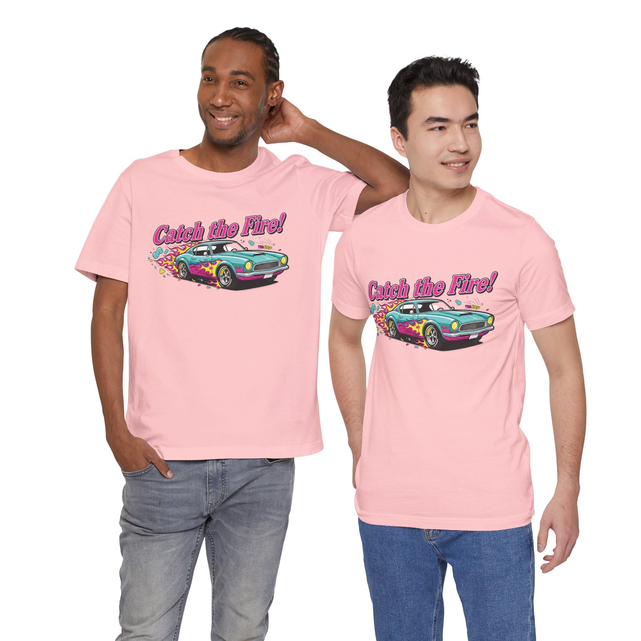 Catch the Fire Vintage Muscle Car Graphic T Shirt