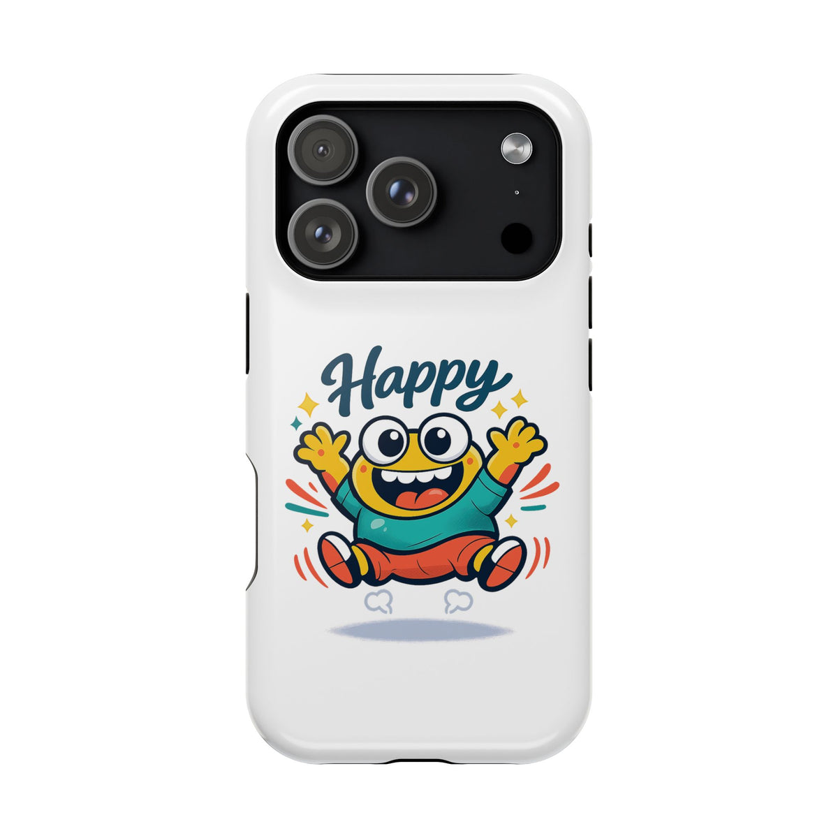 Happy Monster Magnetic Protective Phone Case White