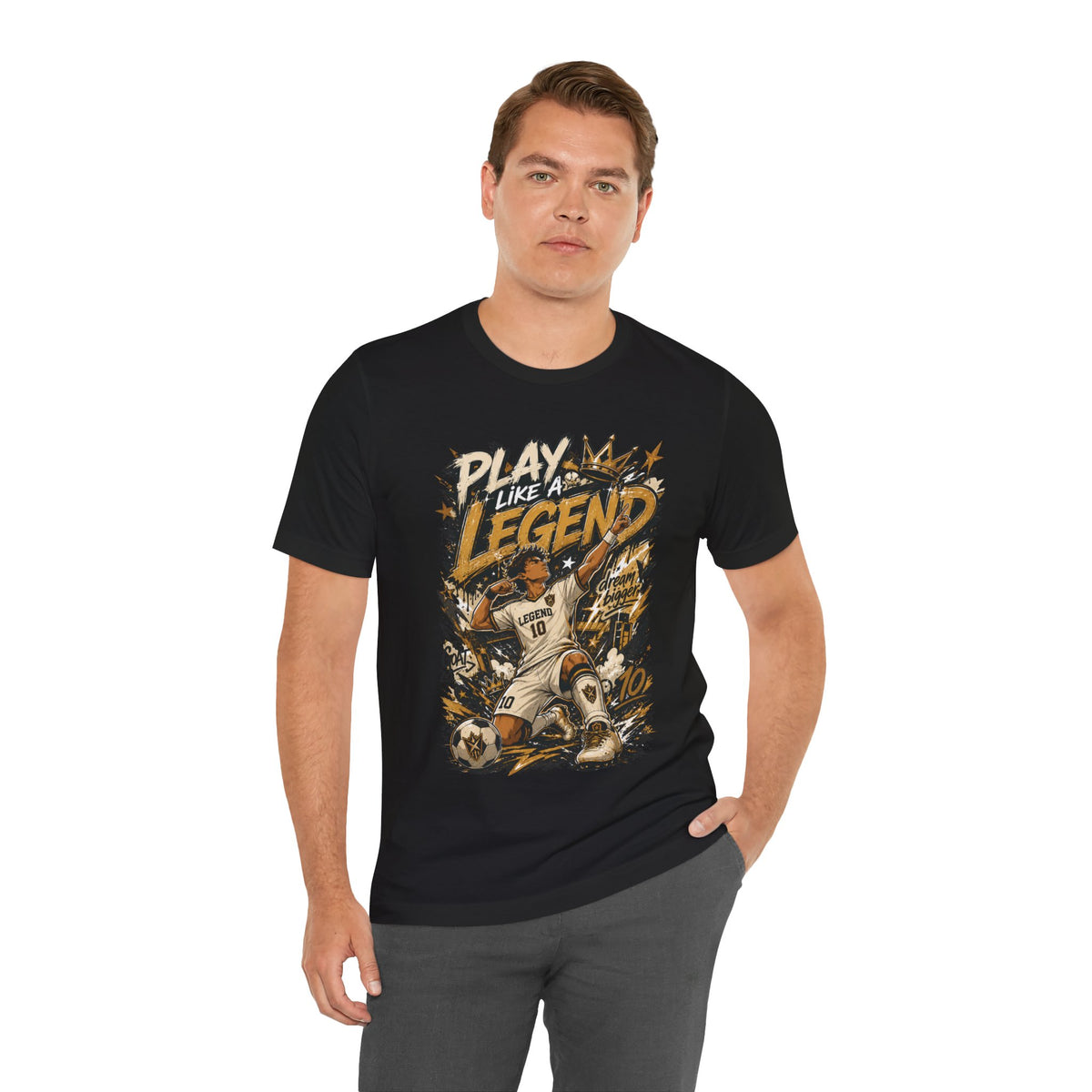 Play Like a Legend Soccer Graphic T Shirt