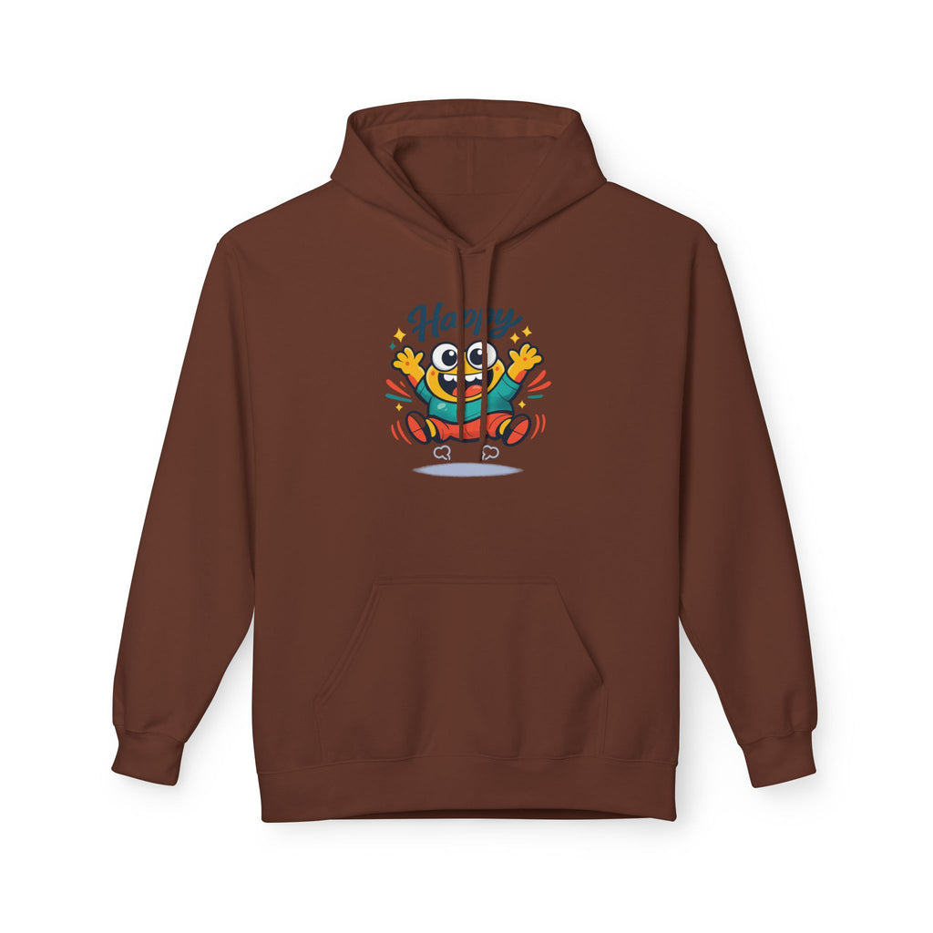 Happy Blob Graphic Hoodie – Cute Cartoon 'Happy' Pullover