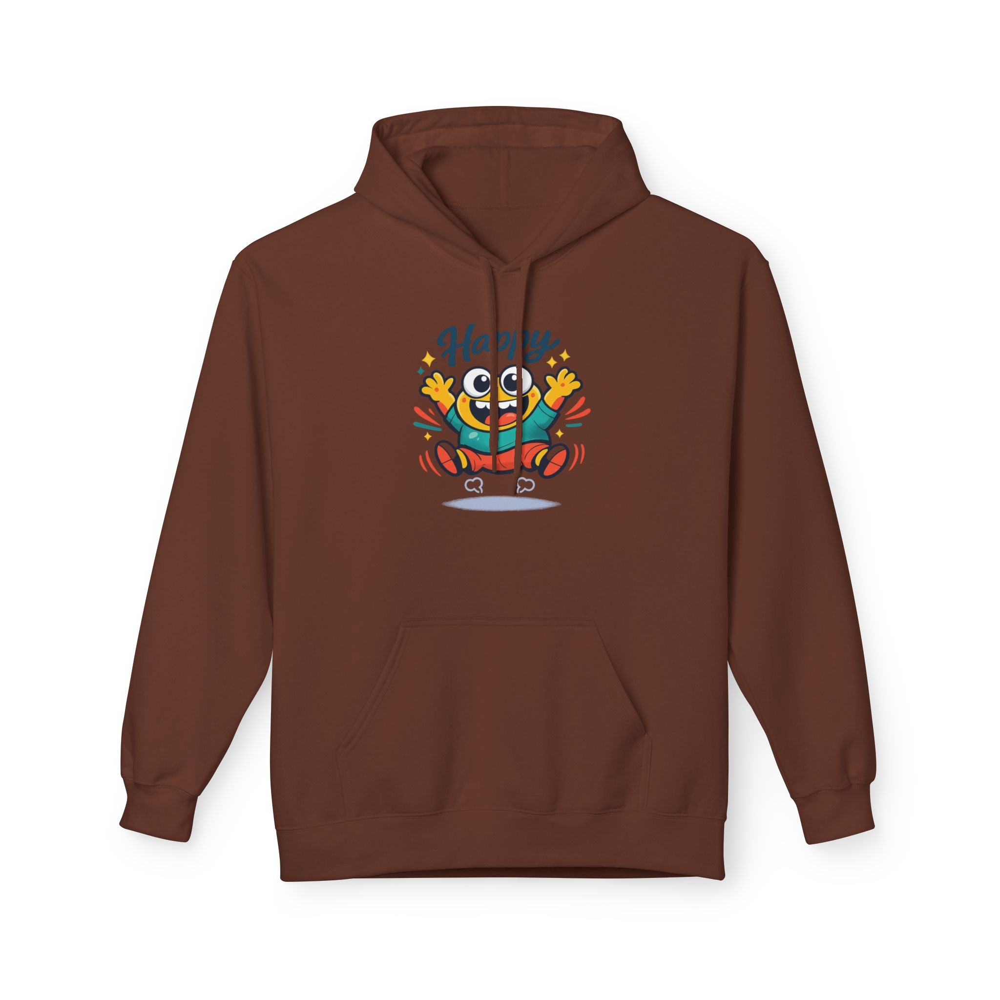 Happy Blob Graphic Hoodie – Cute Cartoon 'Happy' Pullover