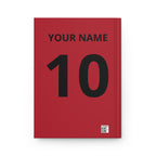 Football Is a Language Hardcover Journal — Personalized Soccer Notebook (Custom Name & Number)