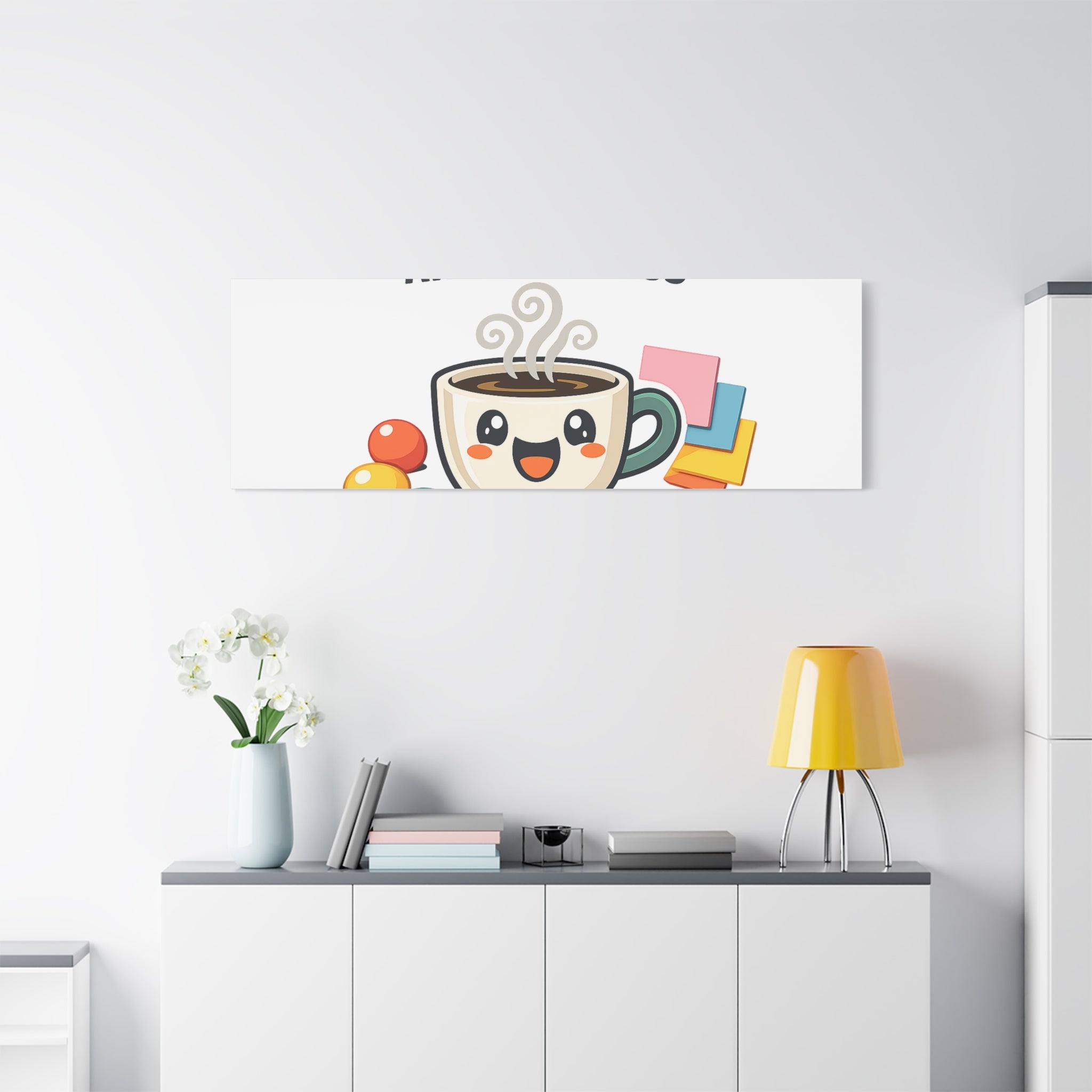 Caffeine and Kindness Canvas | Office Humor, Coffee Fuel Wall Art